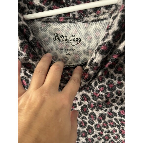 Soft and Cozy Leopard Long Sleeve Shirt Size 3X NWOT - Picture 3 of 7